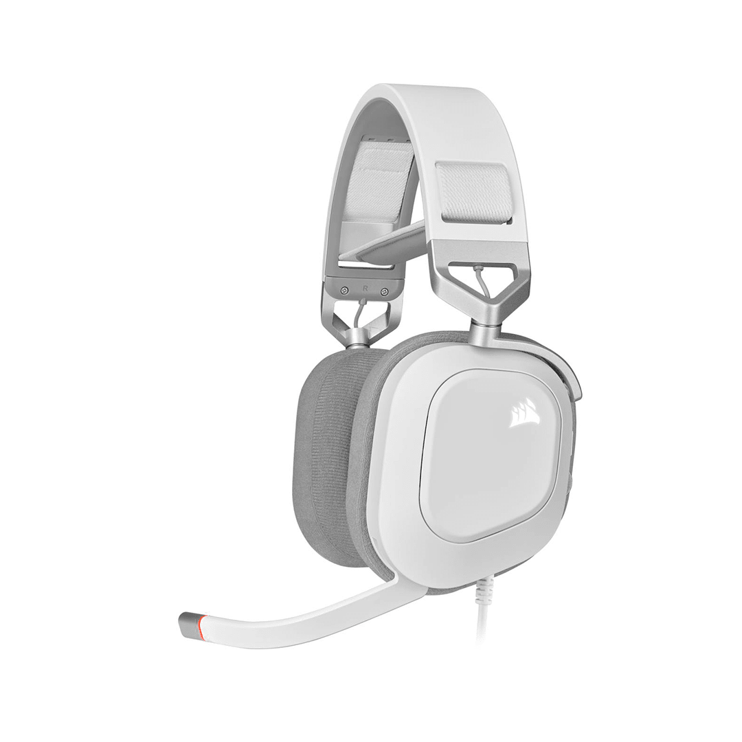 ca-9011238-na-corsair-headset-hs80-rgb-usb-wired-white-15294 Audífonos Gamer Corsair HS80 RGB USB Wired Gaming Headset — Blanco, Dolby Audio 7.1 Surround - Imagen 1
