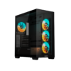 Gabinete Gigabyte C500 PANORAMIC STEALTH  NEGRO  incluye 4 ventiladores 120mm  (ARGB) - Imagen 2
