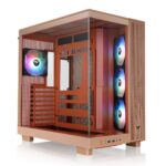 Gabinete View 380 XL TG ARGB Gravel Sand/Gravel Sand/Win/SPCC/Tempered Glass*2/120mm ARGB Lite Fan*1+120mm ARGB Lite Reverse Fan*3/Brown Box