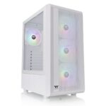 Gabinete S200 Plus TG ARGB Snow/White/Win/SPCC/Tempered Glass*1/120mm ARGB Lite Fan*4/Brown Box/For USA