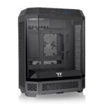 Gabinete The Tower 600/Black/Win/SPCC/Tempered Glass*3/CT140 Fan*2/Color Box/With Screen Metal Panel