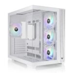 Gabinete View 380 TG ARGB Snow/White/Win/SPCC/Tempered Glass*2/120mm ARGB Lite White Reverse Fan*3+120mm ARGB Lite White Fan*1/Brown Box