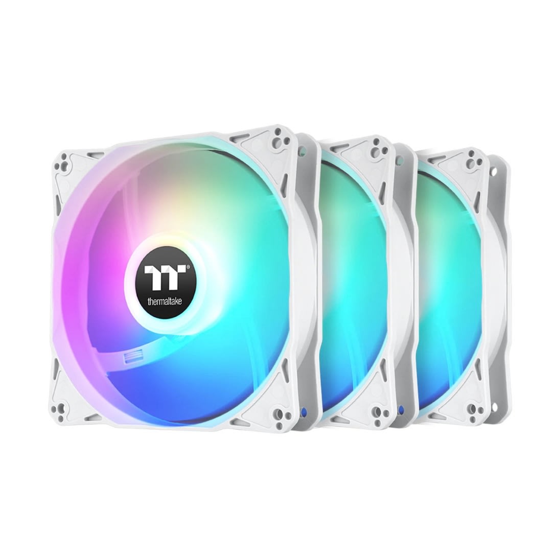 cl-f205-pl12sw-a-013234 Cooler de CPU LE120 ARGB Sync PC Cooling Fan White 3 pack/Fan/12025/PWM 500~1500 RPM/ARGB Sync/L=900mm/White - Imagen 1