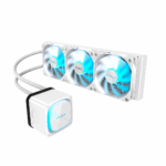 Watercooler Gigabyte, blanco, radiador 360mm, 3 fans, RGB